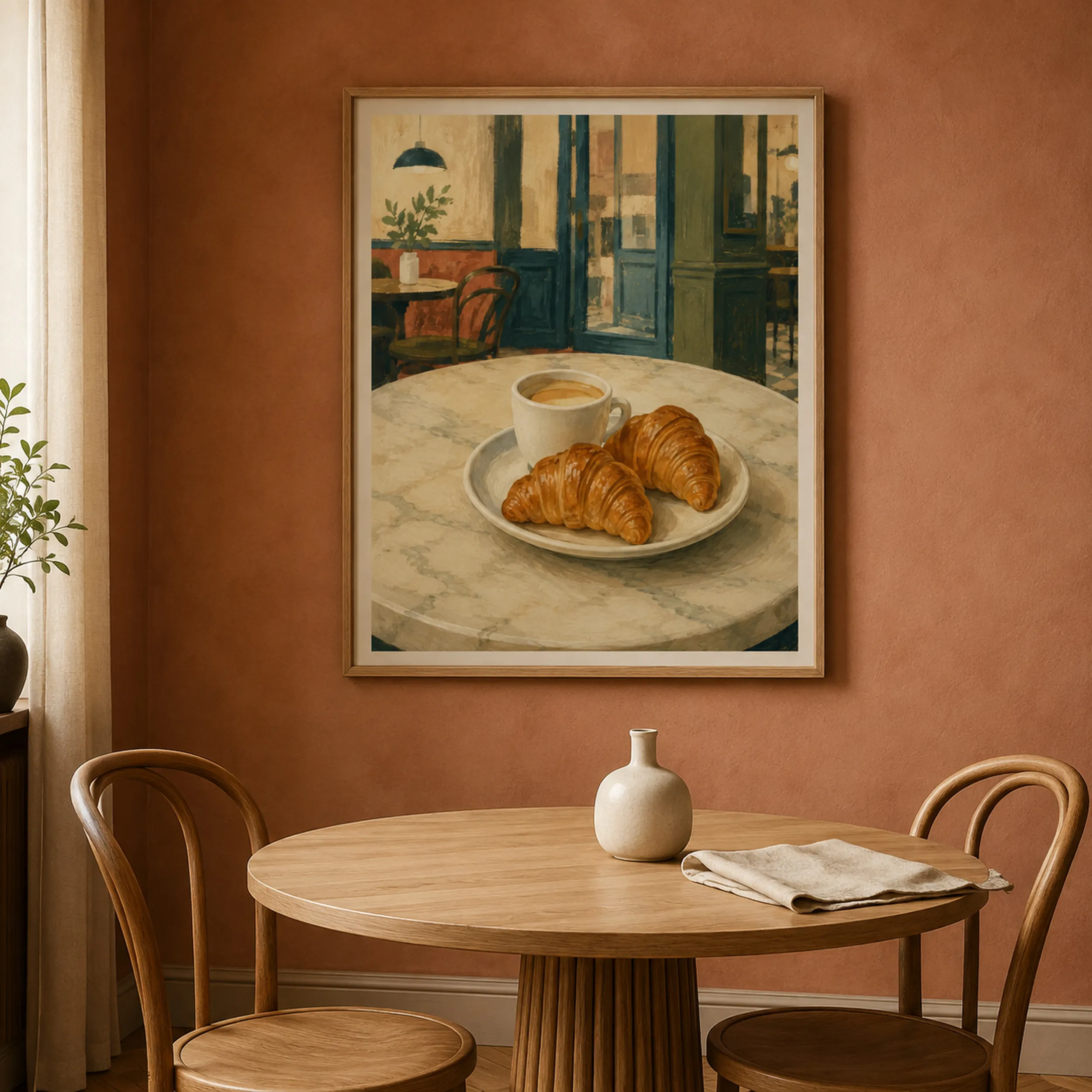 The same artwork shown in a second room setting.