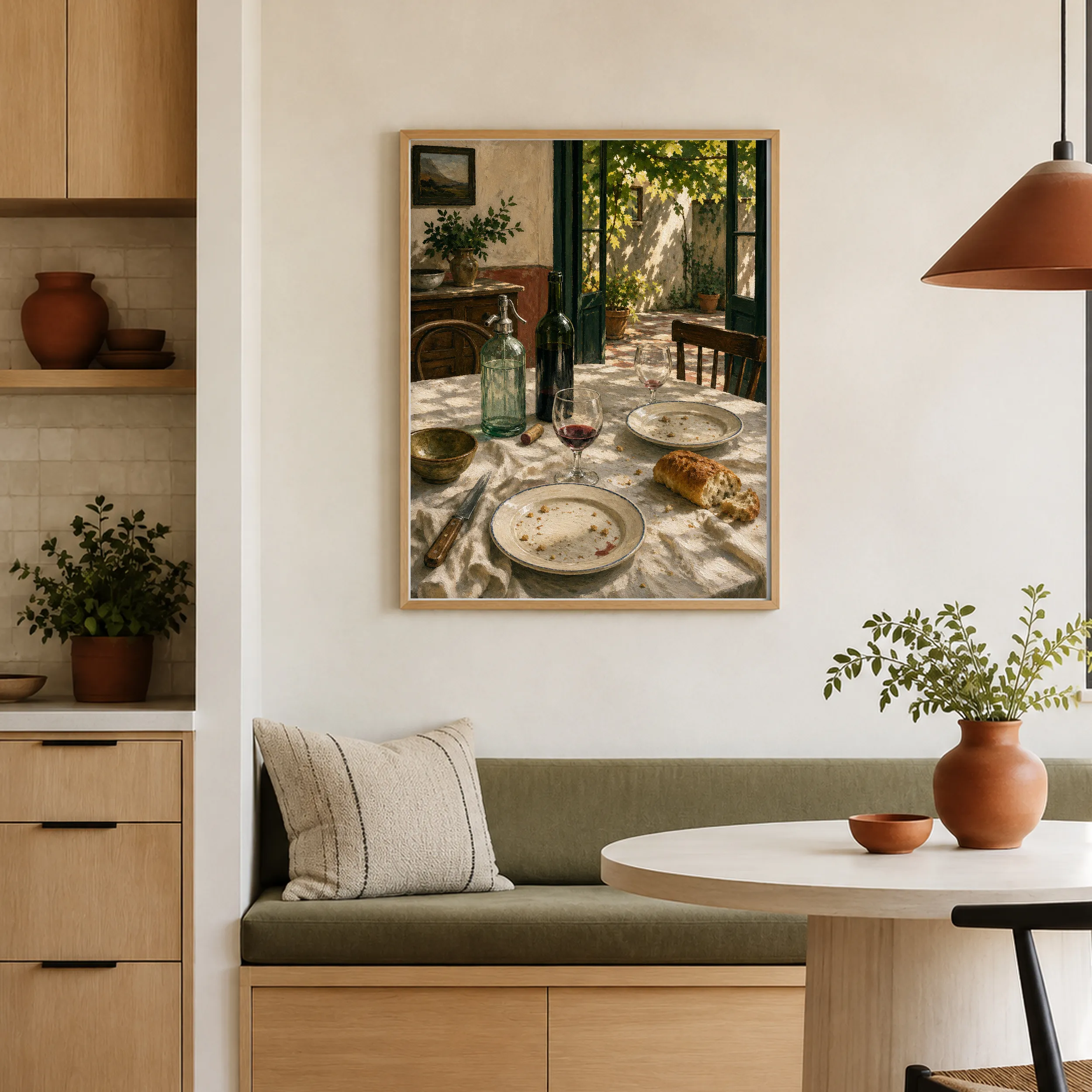 The same artwork shown in a second room setting.